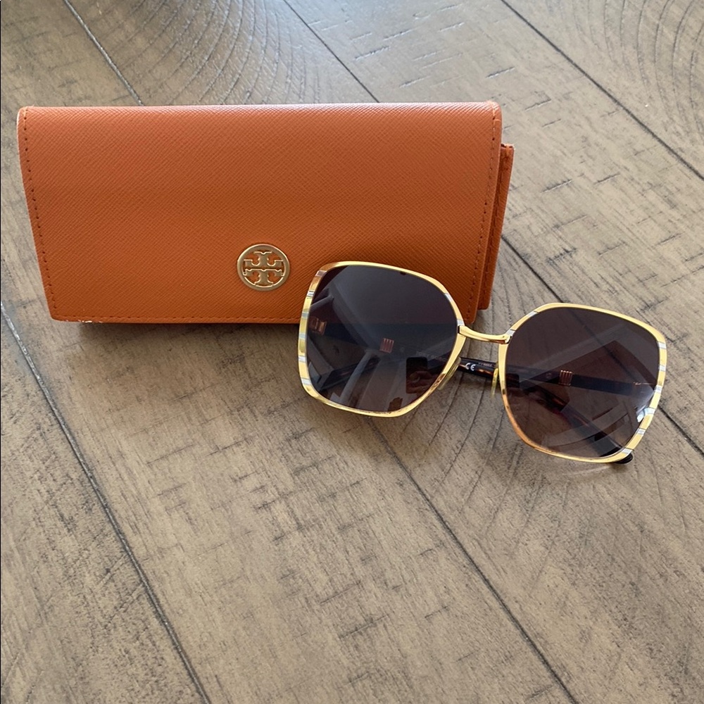 Tory Burch Gold Sunglasses